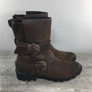 Sorel NL3156 Phoenix Nubuck Womens Waterproof Winter Snow Brown Boots Size 9.5